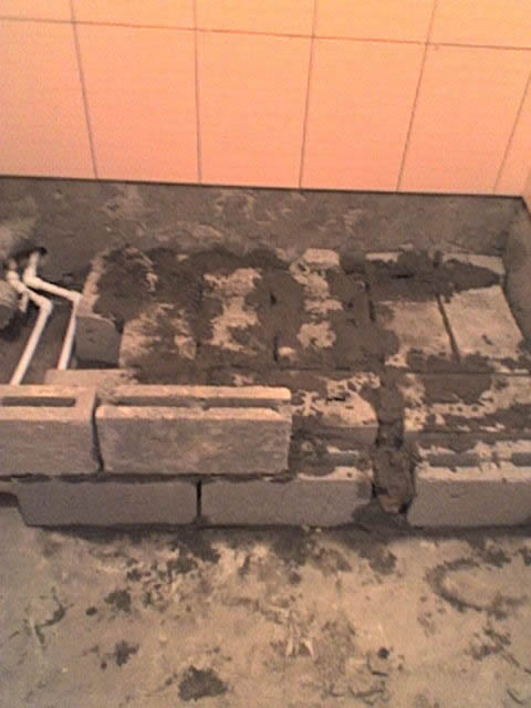 Душевой поддон из плитки вместо ванны
